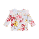 A girl's VINTAGE FLORAL BABY T-SHIRT with flowers on it from Rock your Baby Online.