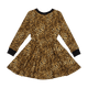 LEOPARD SKIN WAISTED DRESS