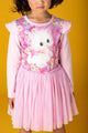 WHITE KITTEN CIRCUS DRESS
