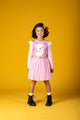 WHITE KITTEN CIRCUS DRESS