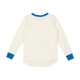 a child's PEACE LONG SLEEVE T-SHIRT with blue trim from Rock your Baby Online.