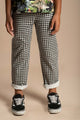 BLACK AND WHITE GINGHAM PANTS