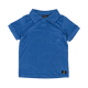BLUE TERRY TOWELLING POLO T-SHIRT